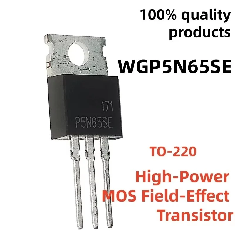 10-30PCS/ WGP5N65SE P5N65SE 5N65 TO-220 High-Power MOS Field-Effect Transistor