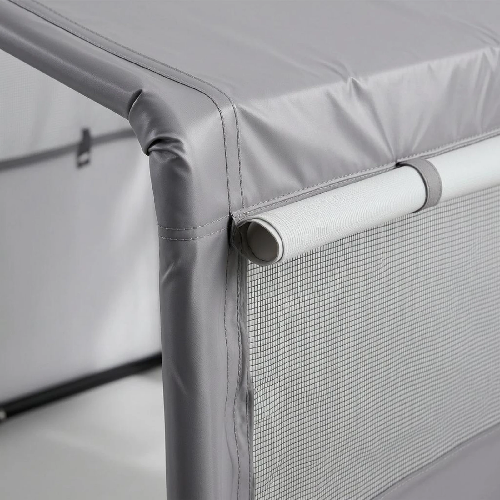 Outdoor Dog Tent Rainproof Weatherproof Pet Tent Mesh Dog Shelter Gray Easy to Clean