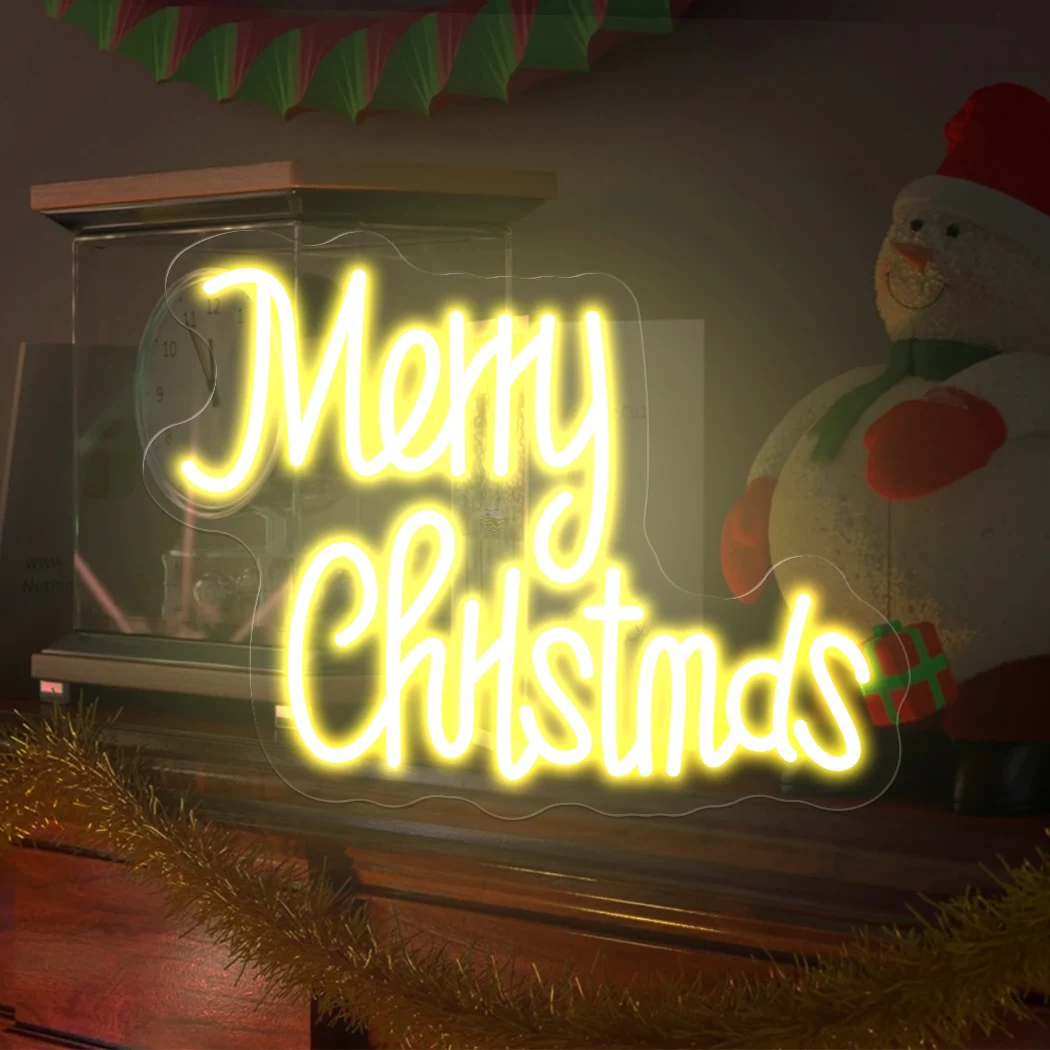 Merry Christmas Neon Sign For Room Shop Window Wall Decoration Light Led Lights USB Neon Lights Girl Boy Christmas Lights Gifts