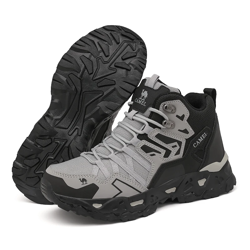 

Outdoor Men's Walking Sneakers Lightweight Breathable Climbing Trekking Shoes High Top Male Hiking Shoes Non-Slip Sport Sheos