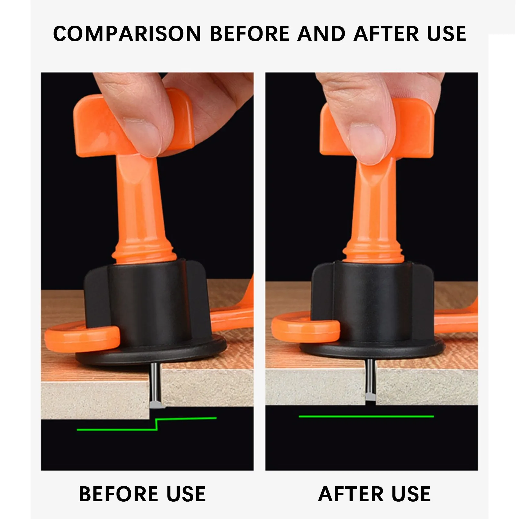 A02M-151 Pcs Flat Level Wedges Tile Spacers Reusable Flooring Wall Tile Leveling System Leveler Locator Spacers Plier