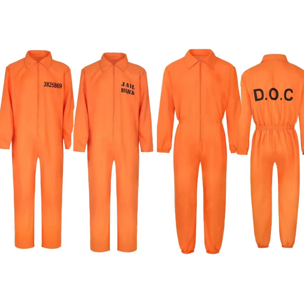 orange jumpsuit fancy dress Incarcerated Adult Costume XXL (48-52)