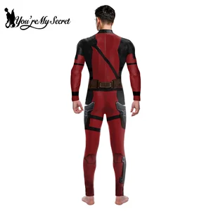 Du bist mein Superhelden -Cosplay für Männer für Männer, BodySuits Zentai, Deadpool, Wolverine Film, Halloween Jumpsuit, Performance, Party 6 Hauptverkäufe Zentai Animal - №3