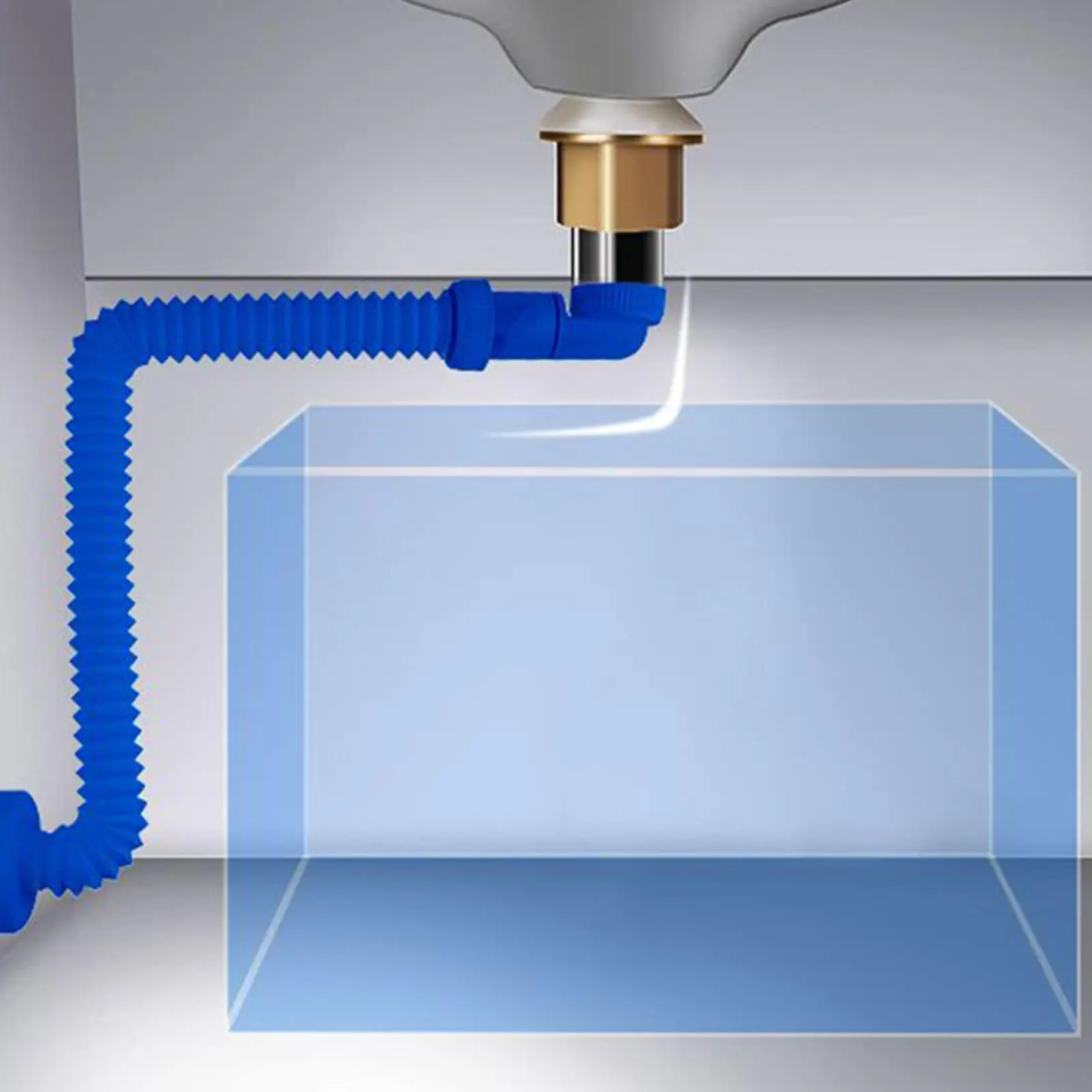 

Flexible Sink Drain Pipe Adjustable Washbasin Siphon Leak-Proof Sink Drain Siphon For Marine Shower Garden Washbasin Bathroom