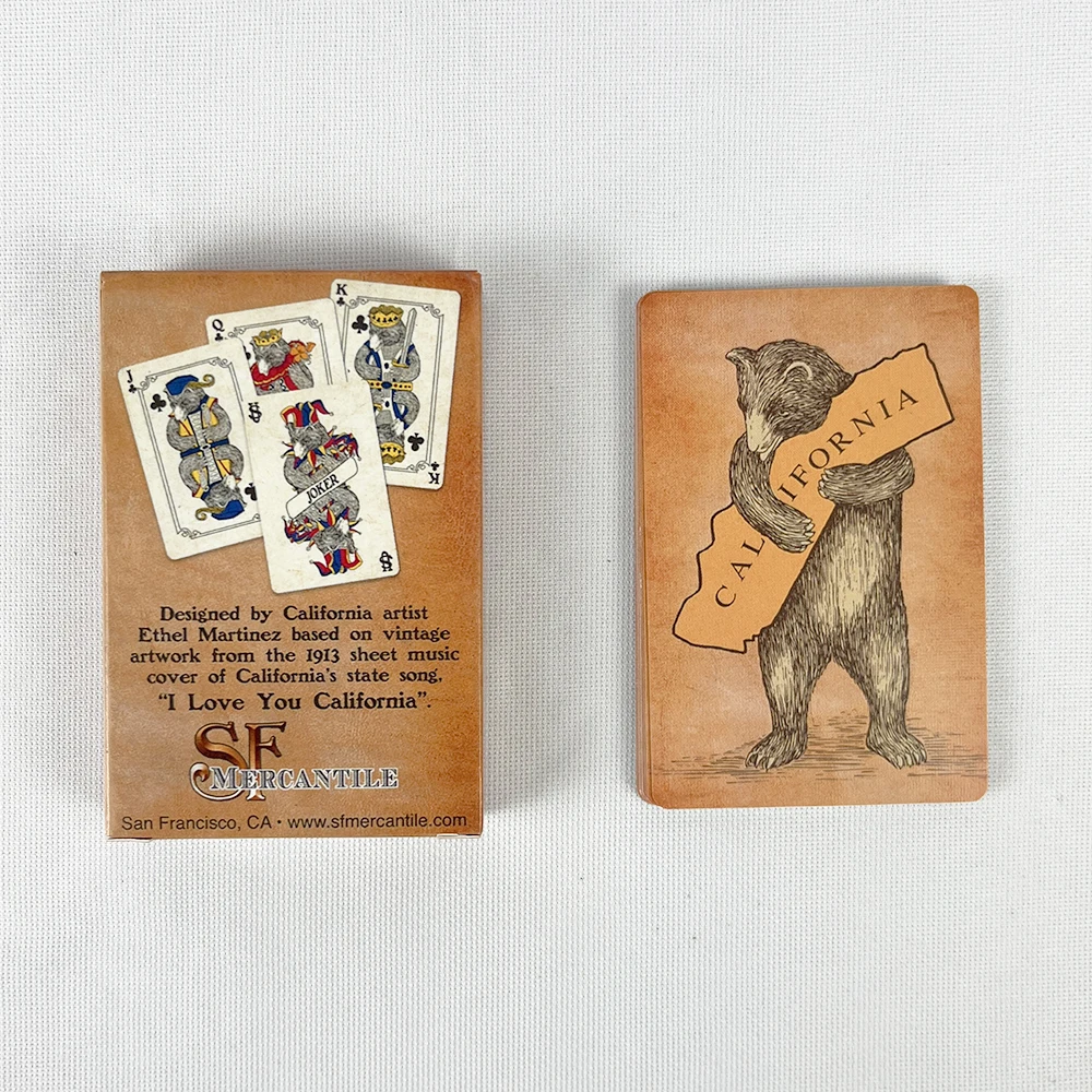 57x72mm Vintage Colourful Bear - Vintage Collectible Playing Cards ulasan dan harga