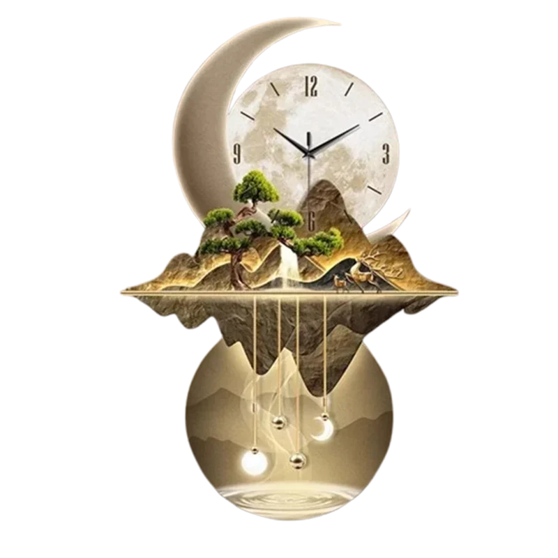 Art Mural Wall Clocks Led Modern Big Size Large Luxury Restaurant Wall Watch Silent Aesthetic Horloge Murale Home Decoration