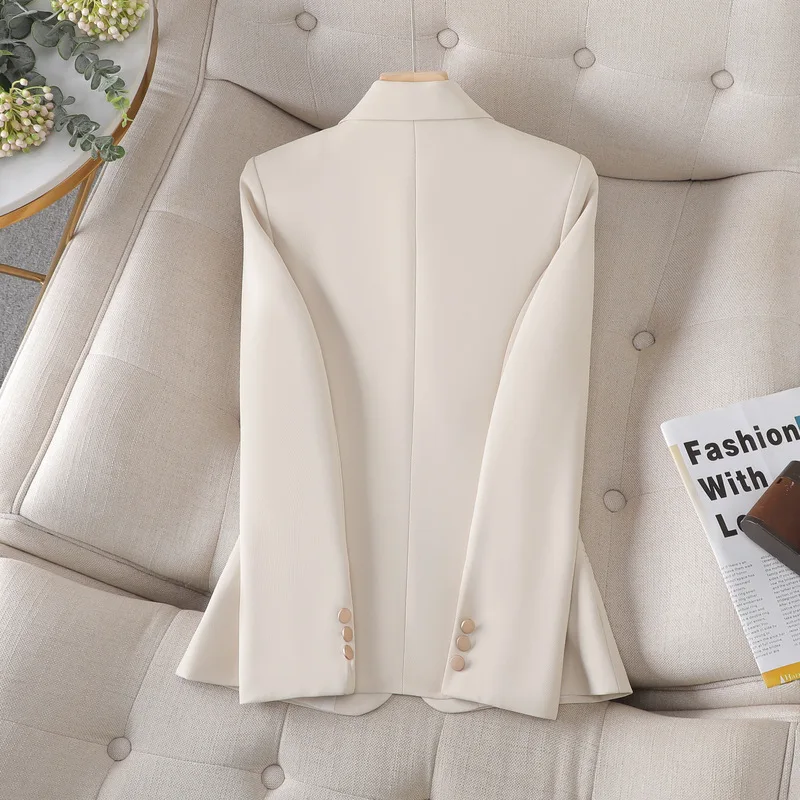 ZJYT 2026 Spring Women Blazer Jacket Coat Long Sleeve Korean Style Fashion One Button Casual Outerwears Office Work Plus Size