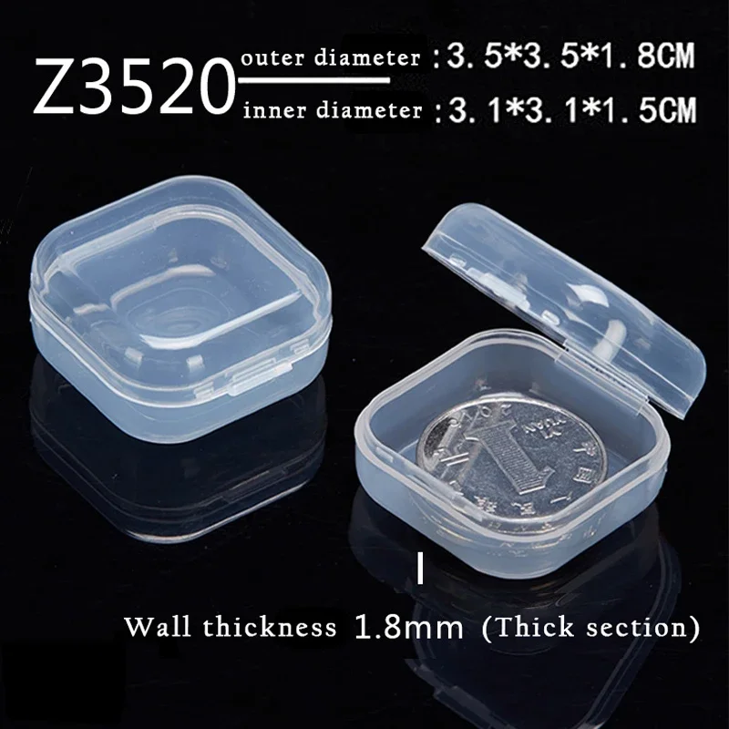 

PP Storage Box Mini Transparent Plastic Case Container Square Rectangle Packaging Box for Jewellry Beads Small Items