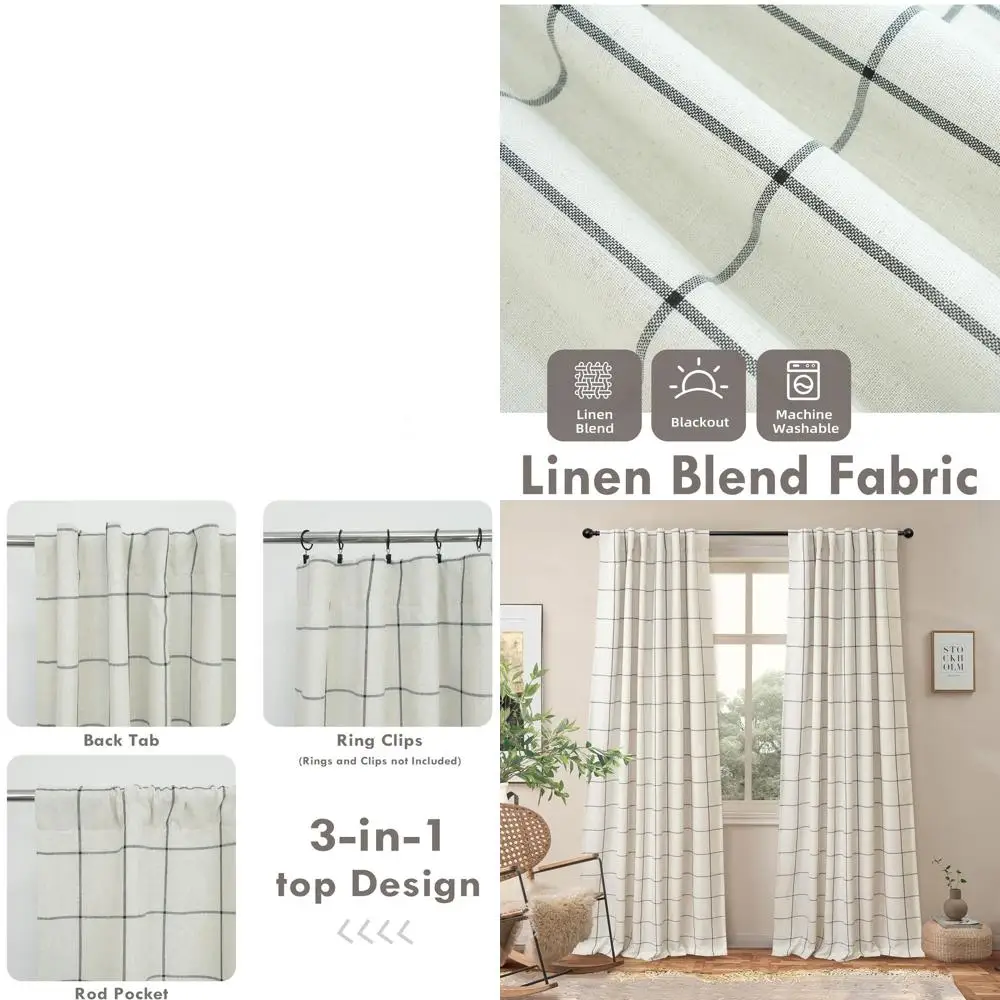 

Плотчатые льняные шторы с термоизоляцией, длина 84, карман стержня 3,25, стиль фермерского дома для спальни и гостиной