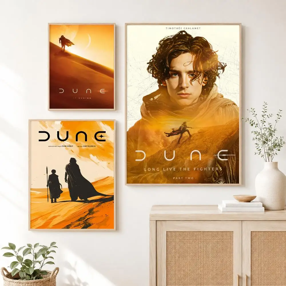 Vintage Movie D-Dune Poster Self Adhesive Wall Art Decor for Bedroom Living Room Office Home Decor Gift