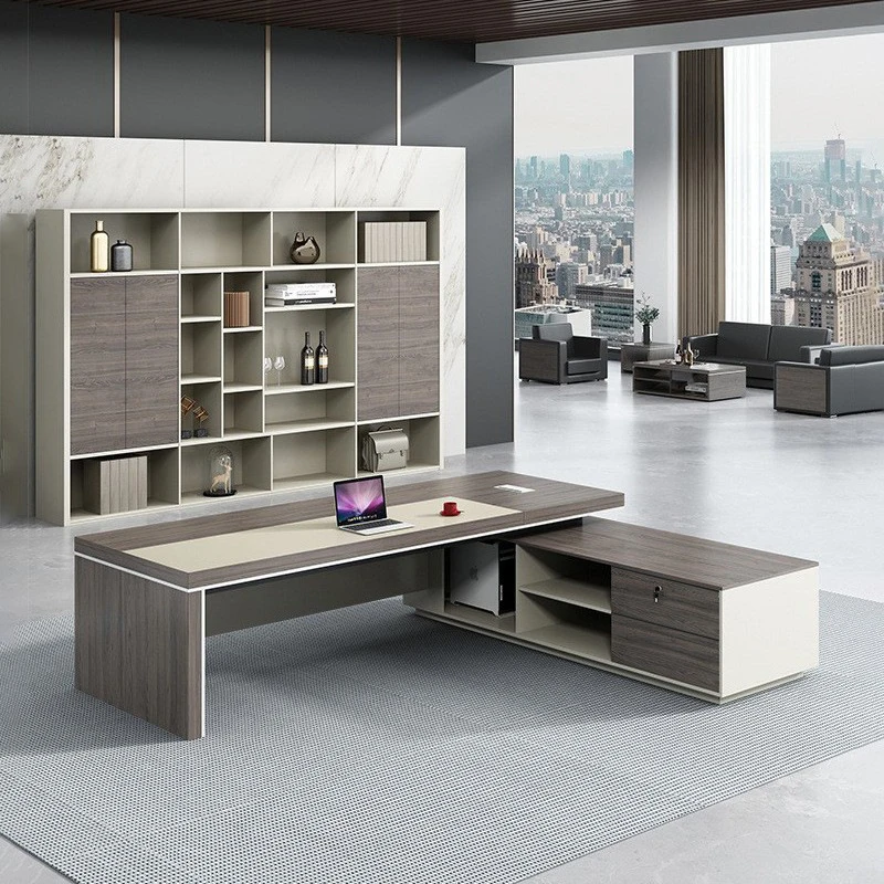 New Office Furniture: Executive , Simple Modern, Stylish And Chair Set, Fashionable Manager Desk