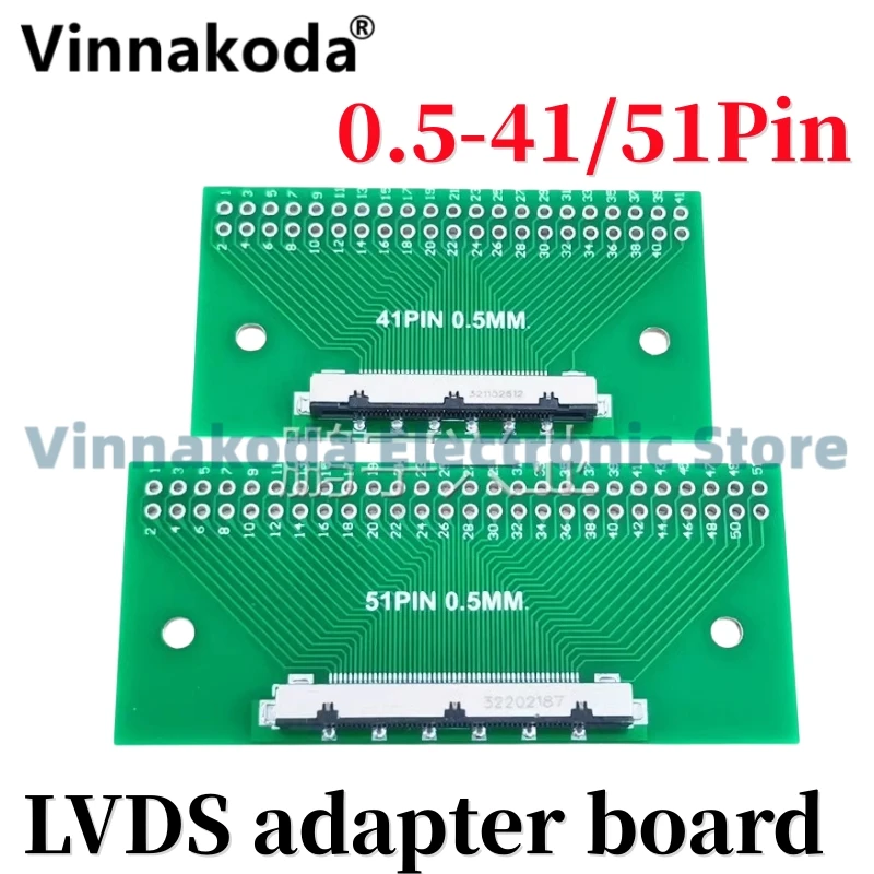 อะแดปเตอร์ LVDS 41 51PIN สายเคเบิลแบบยืดหยุ่น papan ujian ฐาน LCD TFT papan ujian