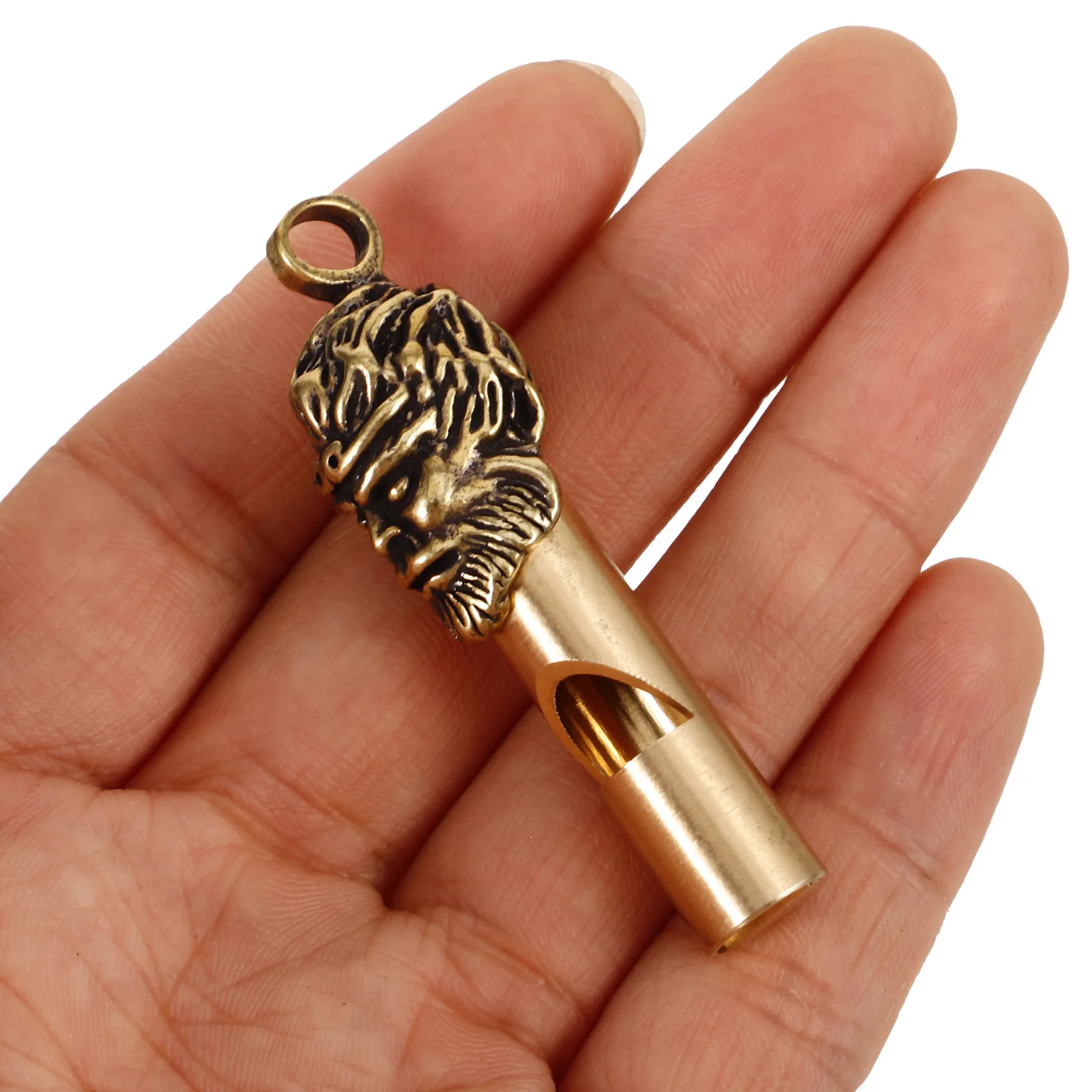 صافرة الطوارئ النحاس معدن بصوت عال صفارة إنقاذ المفاتيح للتخييم في الهواء الطلق المشي لمسافات طويلة ملحقات السلامة المحمولة