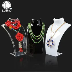 Acrylic Mannequin Necklace Jewelry Display Holder Pendant Earrings Decorate Exhibition Display Stand Shelf