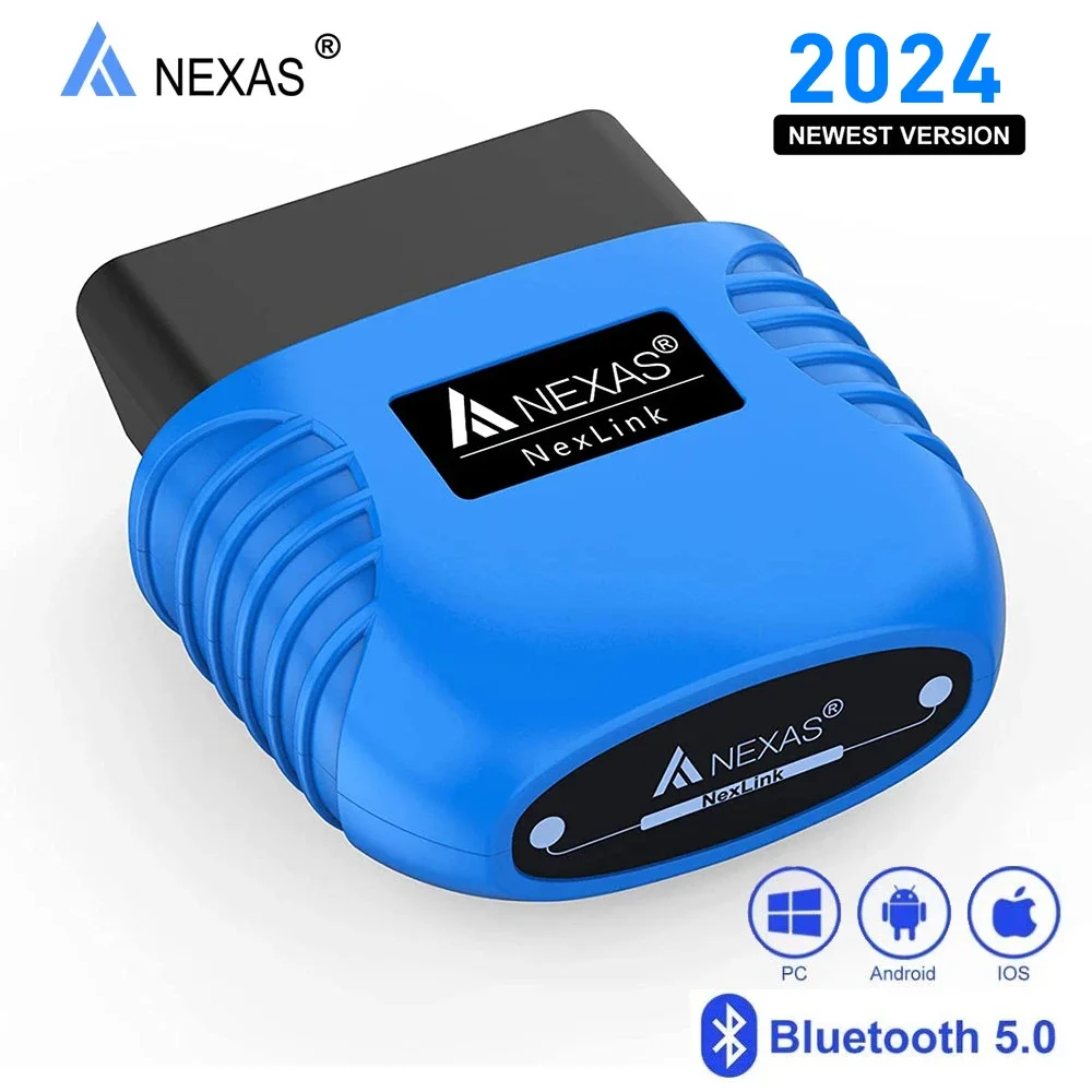 NEXAS Motorcycles Diagnostic Scan Tool Bluetooth 5.0 OBD2 EOBD Diagnostic Scanner for iOS Android Windows Fault Code Reader