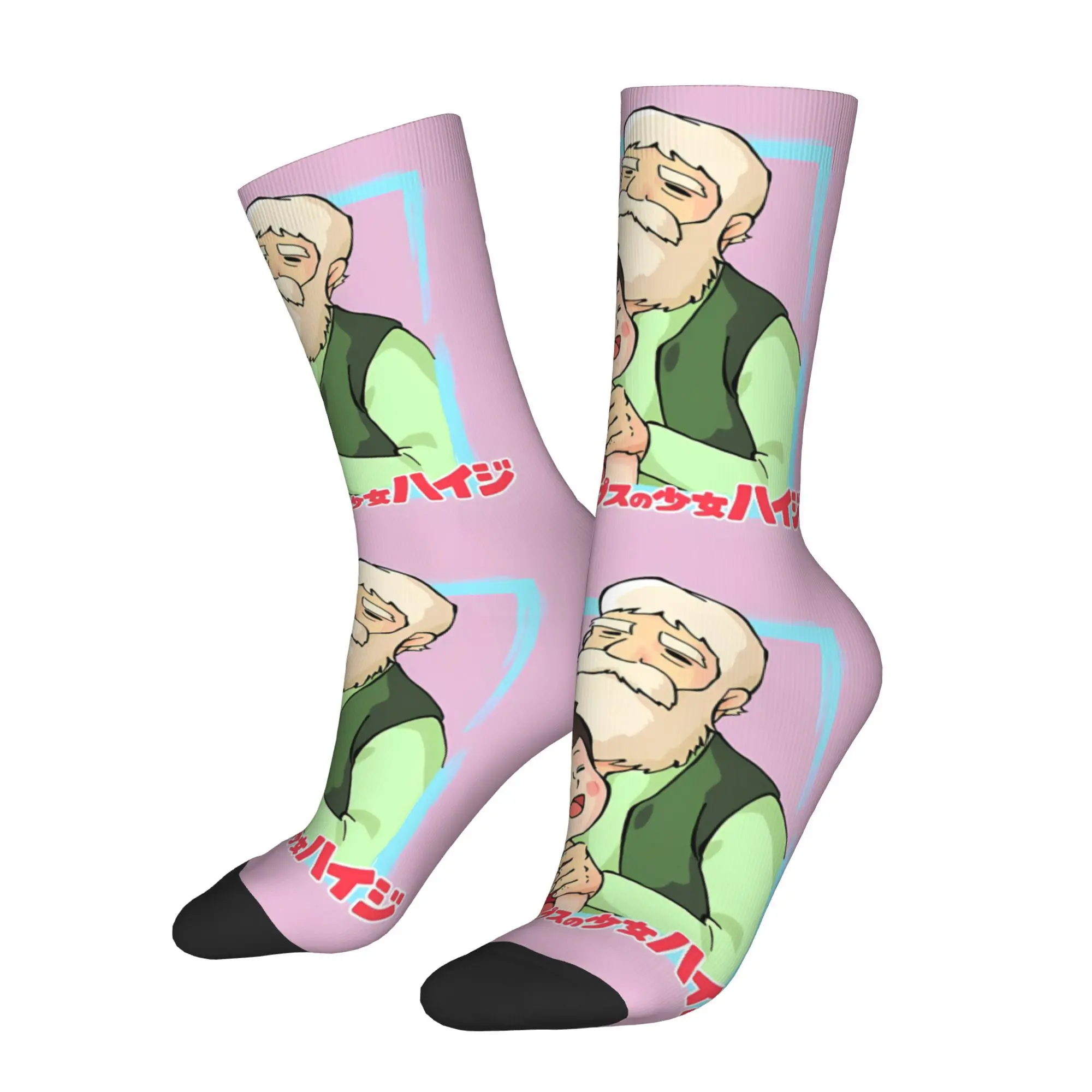 

Funny Crazy Sock for Men Heidi Cartoon Hip Hop Pattern Printed Crew Sock Casual Gift