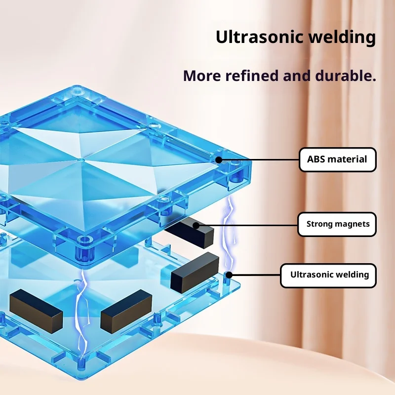 مجموعة بناء جذعية جديدة منقوشة لبنات البناء المغناطيسية للأطفال من سن 3 إلى 8 سنوات، ألعاب مونتيسوري البلاستيكية الآمنة للتعلم المبكر #4