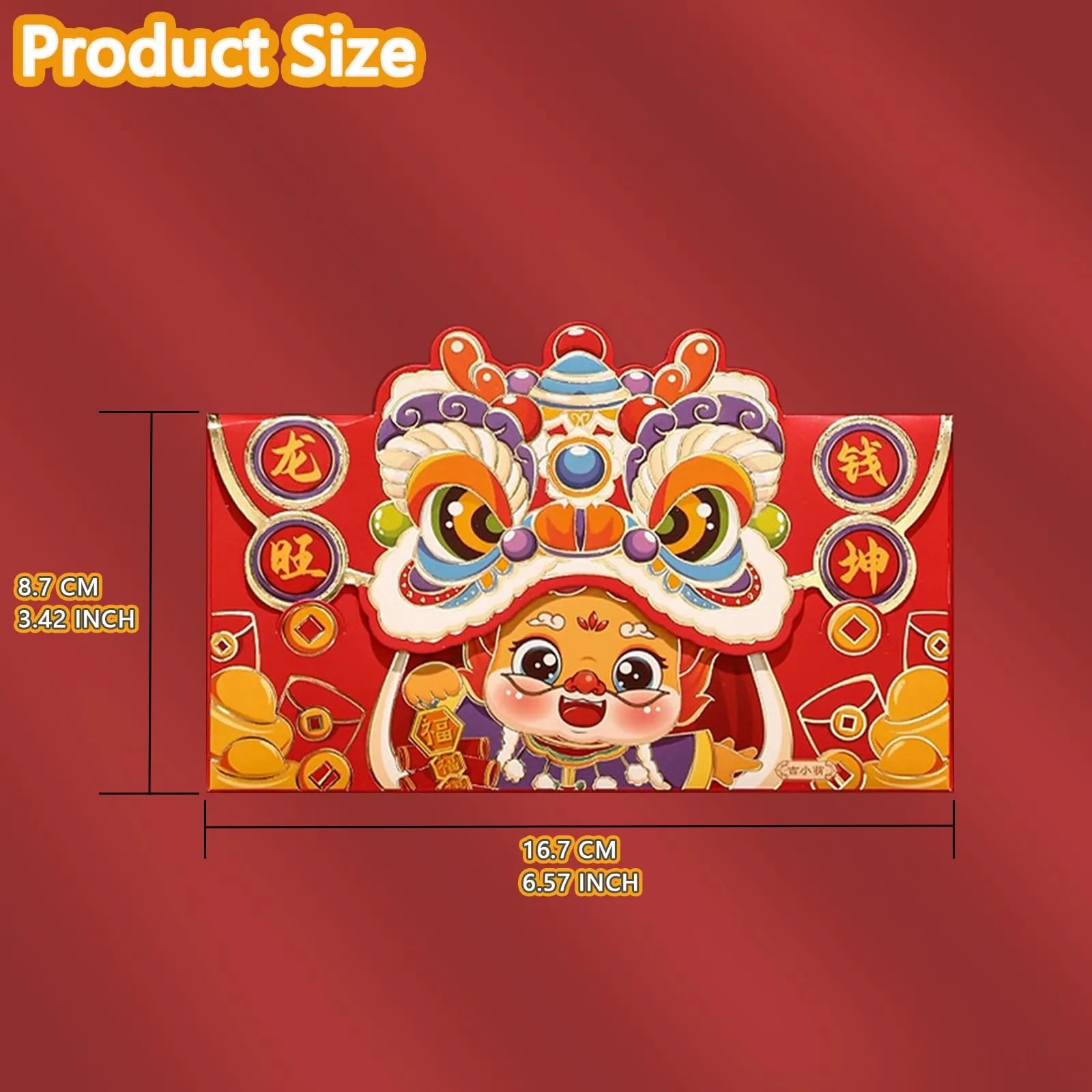 12-Pack Chinese New Year Red Envelope 2024 Dragon, 3 Styles For Dragon Red Envelopes Chinese декор для дома Gifts For Children