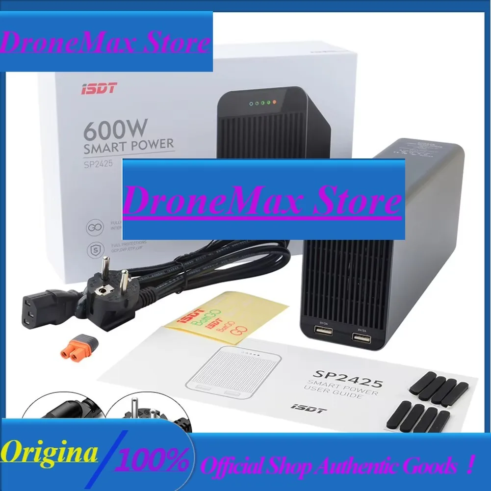 DroMaISDT SP2417 400W / SP2425 600W / SP2433 800W RC Battery Charger Adapter High Power Switch Smart Control With LED USB Chargi