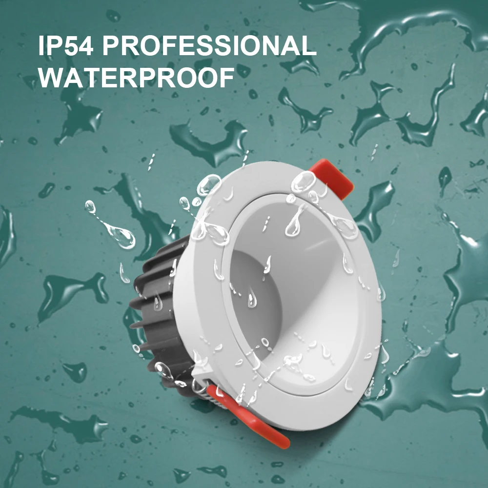 Gledopto Zigbee 3.0 Pro 6W/12W RGBCCT LED Downlight Smart Waterproof Rating IP54 Work With Tuya APP/Voice/RF Remote Control