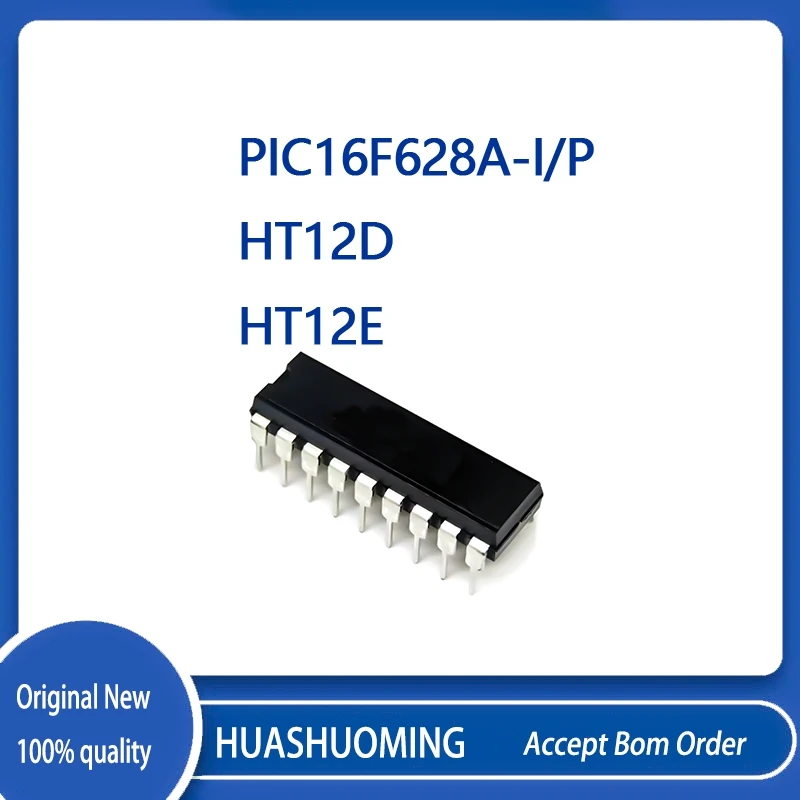 2 Peças/Lote PIC16F628A-I/P PIC16F628AIP PIC16F628A 16F628A 16F628A-I/P HT12D HT12 HT-12D 12D HT12E HT-12E DIP18