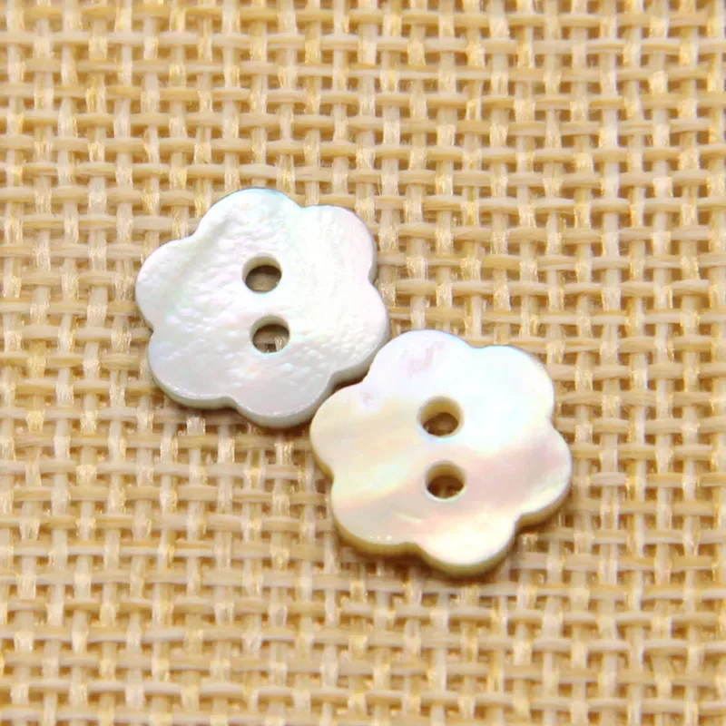 10PC Natural White Mother of Pearl Heart Square 2-holes Flatback Buttons Apparel Sewing Crafts Buttons DIY Scrapbook Accessory