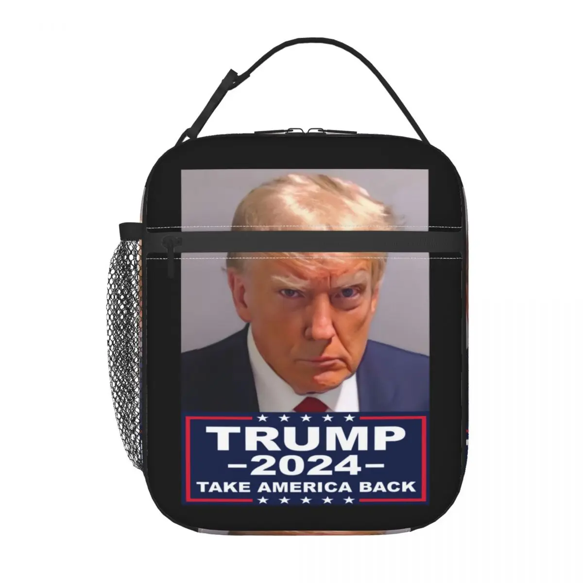 Custom Trump Take America Back Portable Lunch Boxes for Women Leakproof Cooler Thermal Food Insulated Lunch Bag Kids School