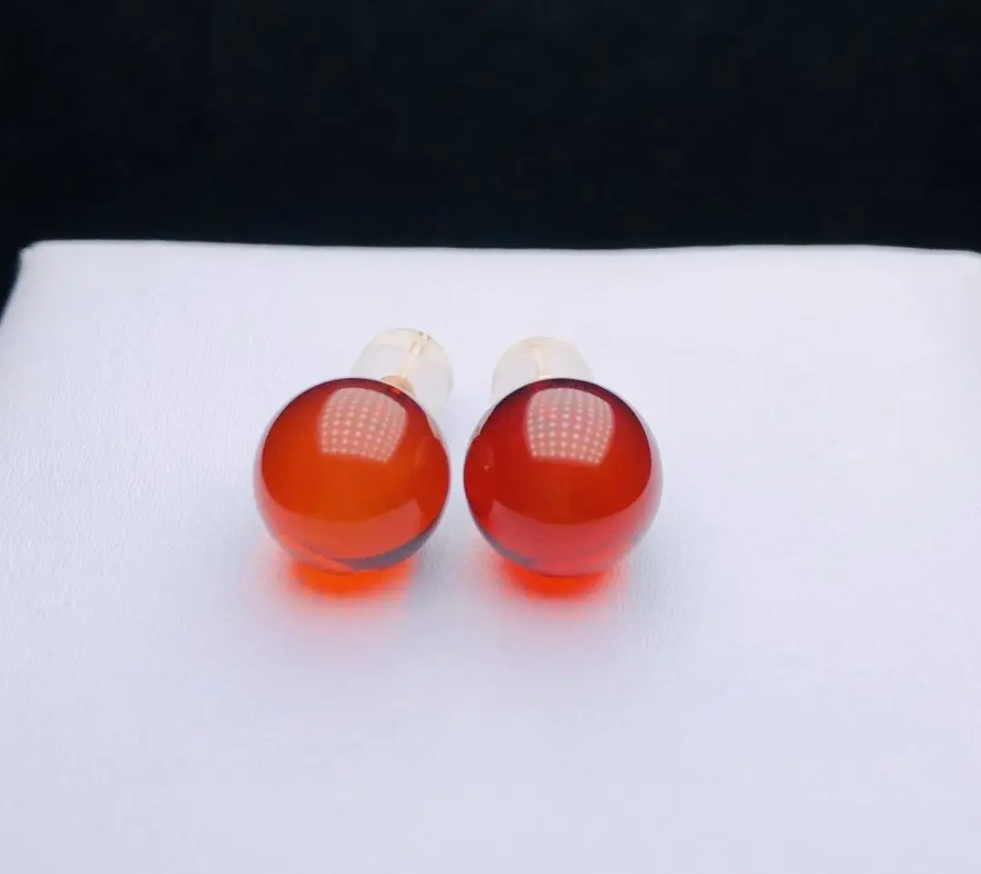 

Сертифицированные серьги-гвоздики из цельного золота 18 карат 9-10 мм из натурального балтийского янтаря крови AU750, серьги-пасьянсы из настоящего золота, большие каратные ювелирные изделия