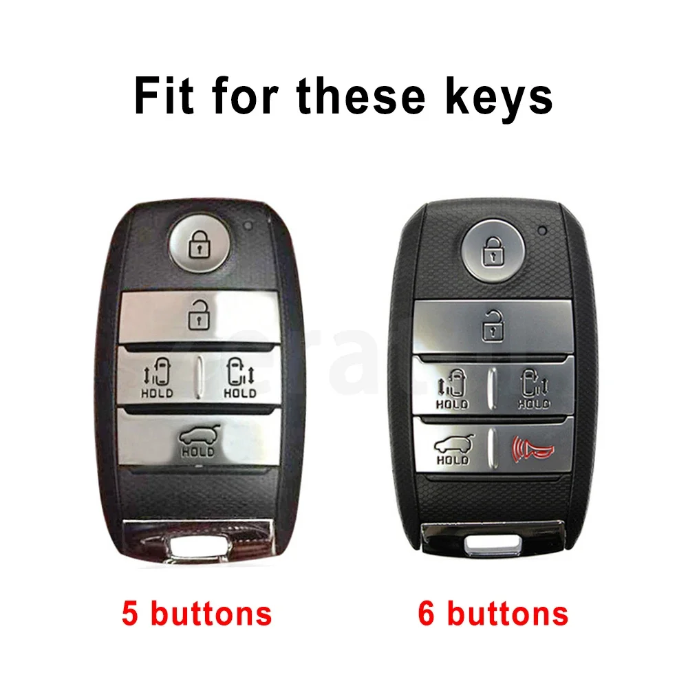5/6 Buttons TPU Car Key Case Cover for Kia Sorento Sedona Sportage Grand Carnival K5 Kx3 K4 Auto Shell Fob Holder Accessories