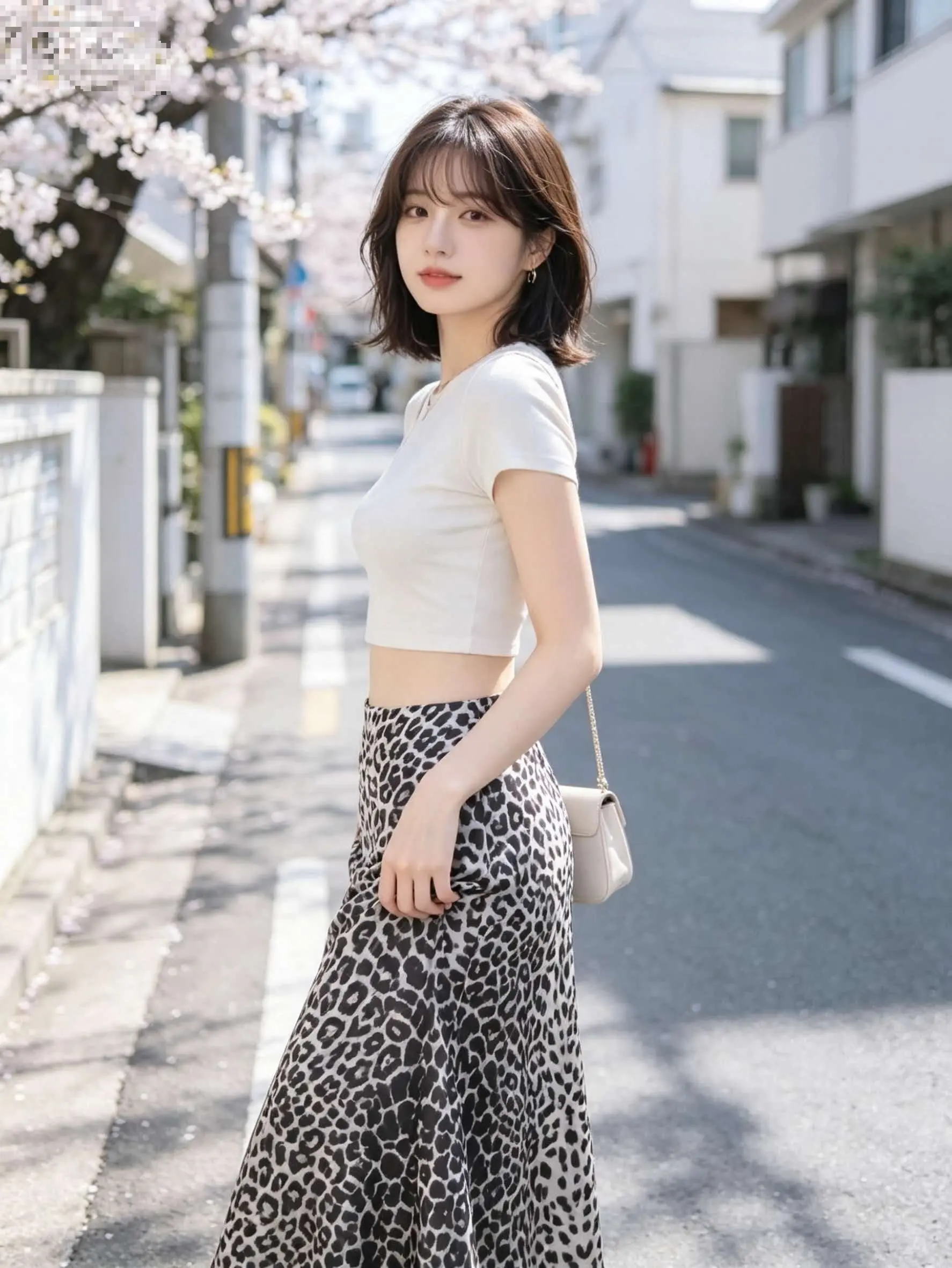 Jia Shu Workshop's Original Design Elegant Long Skirt for Women and Girls, Leopard Print Skirt That Reaches the Ankle