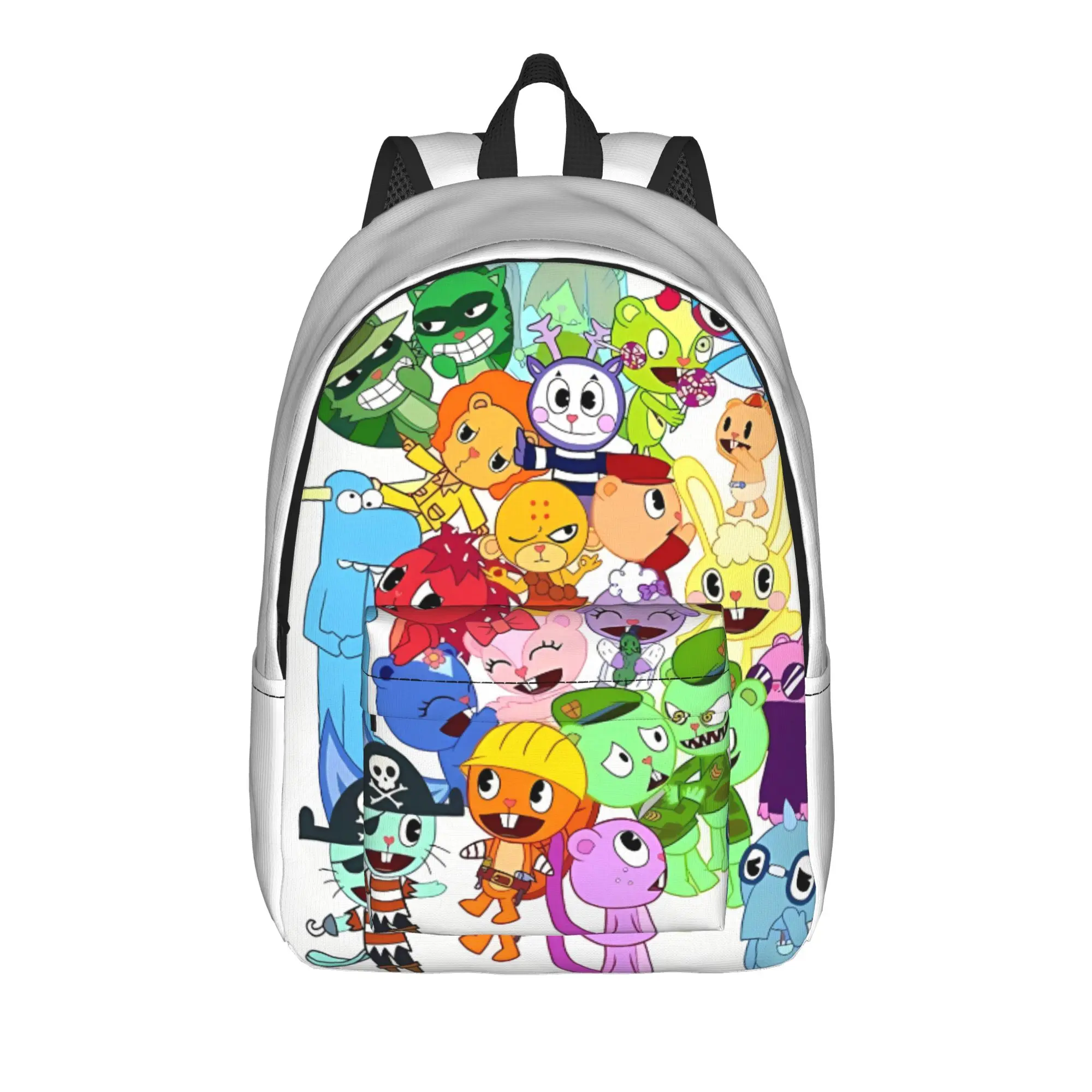 Happy Tree Friends Laptop Bag Back to School Season Vintage Cartoon High Street Backpack