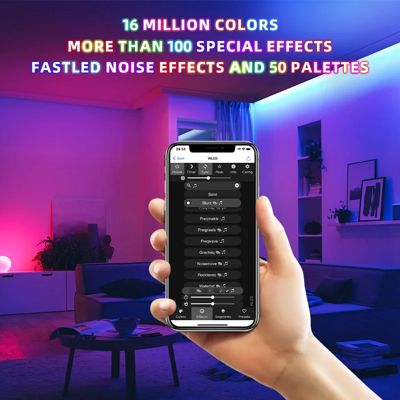 ESP32 WLED LED Controller Built in Microphone DIY Dynamic Mode UART Type-C Download App Control Alexa Voice RF 2.4G WLED Remote