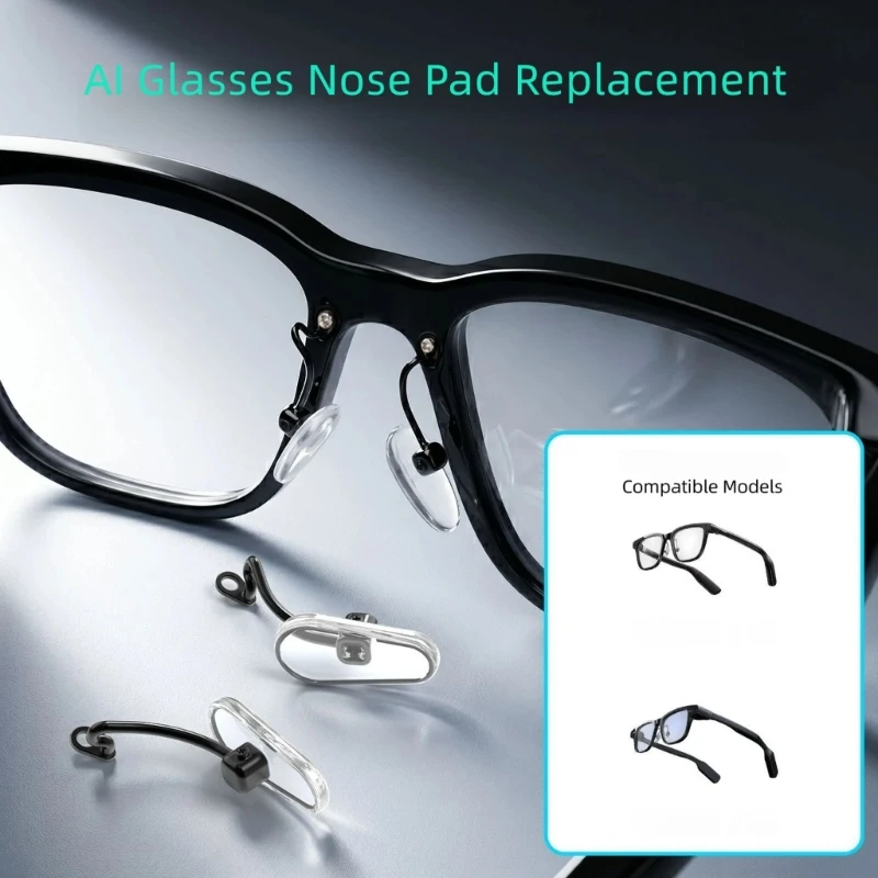 Replacement Nose Rest for Qwen Glasses with Screw-Mount Hardware, Silicone Units and Driver for Regular Contact 896C