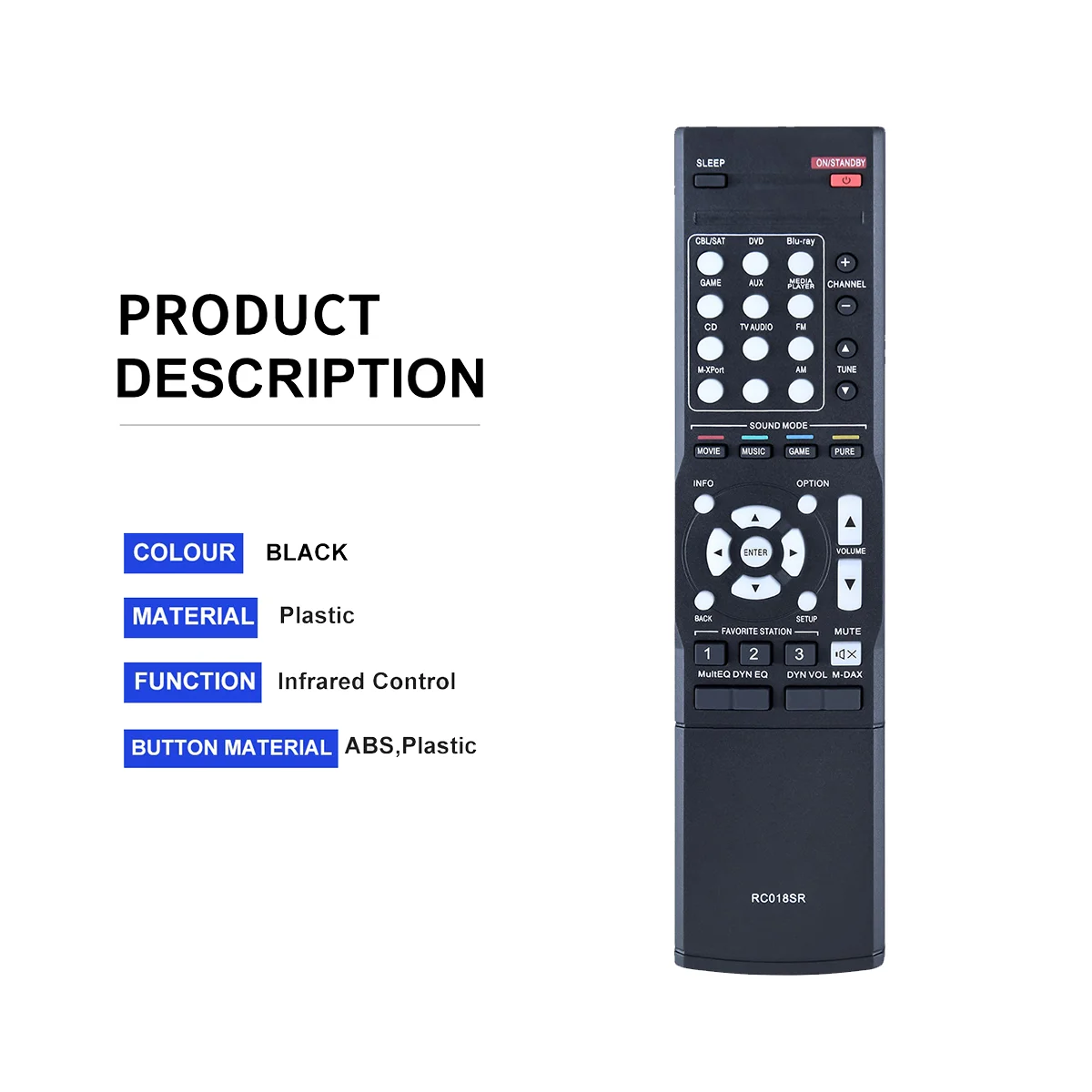 RC018SR Replace Remote Control for MARANTZ AV Receiver NR1504 NR1403 NR1505 AV Surround Home Theater Receiver