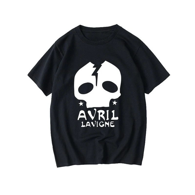

Graphic Print T-shirt, Short-sleeved T-shirt, Cseats Dress, Round Neck, Summer, Couple, Avril Lavigne LSaone Ne Rick
