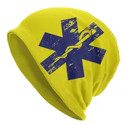 Star Of Life EMT Caps Paramedic Medic Ambulance Vintage Adult Street Skullies Beanies Hat Summer Warm Thermal Elastic Bonnet