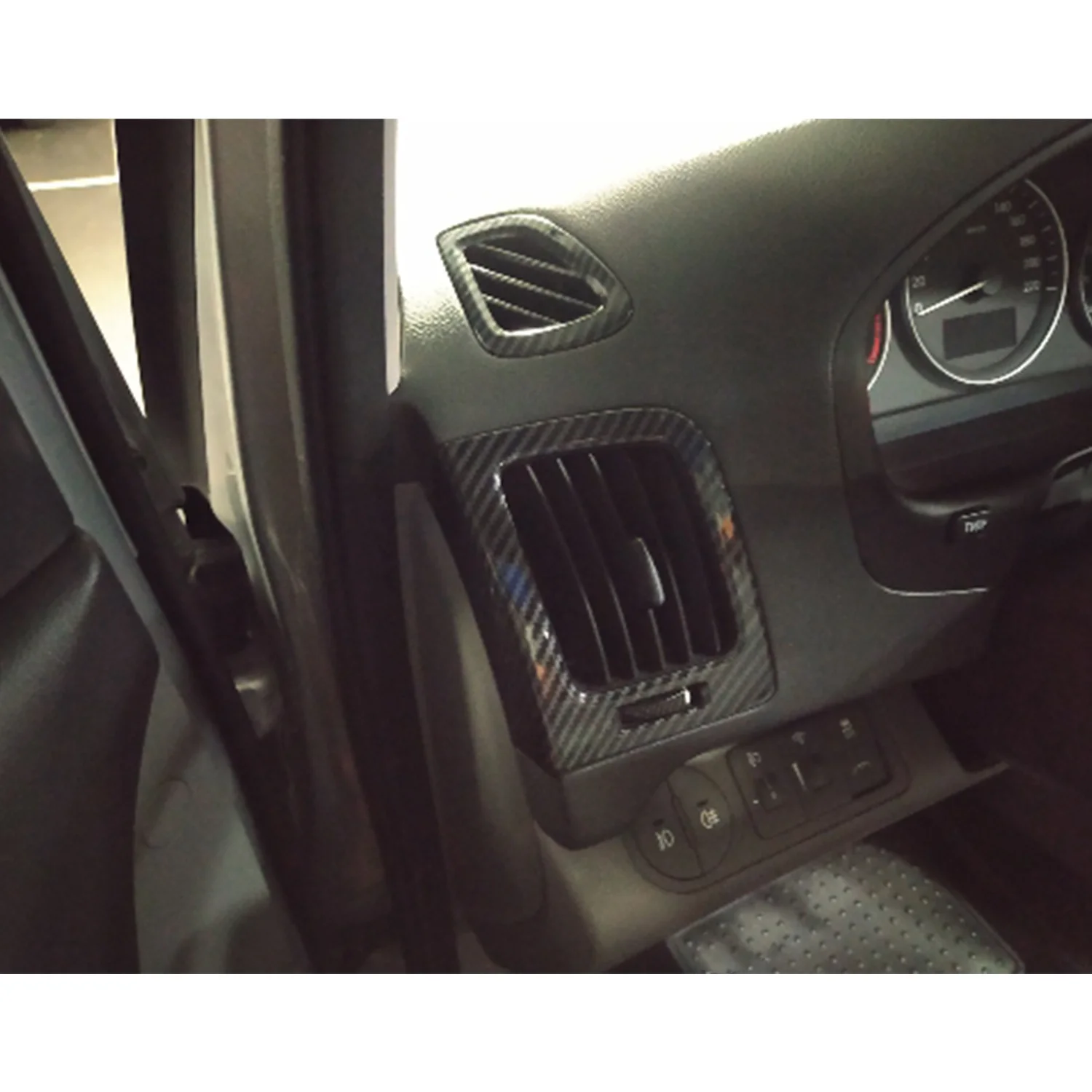 #47M Automotive Parts & Accessories,Car Carbon Fiber Air Vent Cover Inner Door Handle Trim (Carbon Fiber)