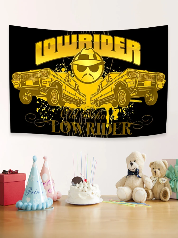 Lowriders Racing Flag Banner, Polyester Printed,  Car Poster, 60x90cm, 90x150cm, Decorative Bunting for Auto Enthusiasts