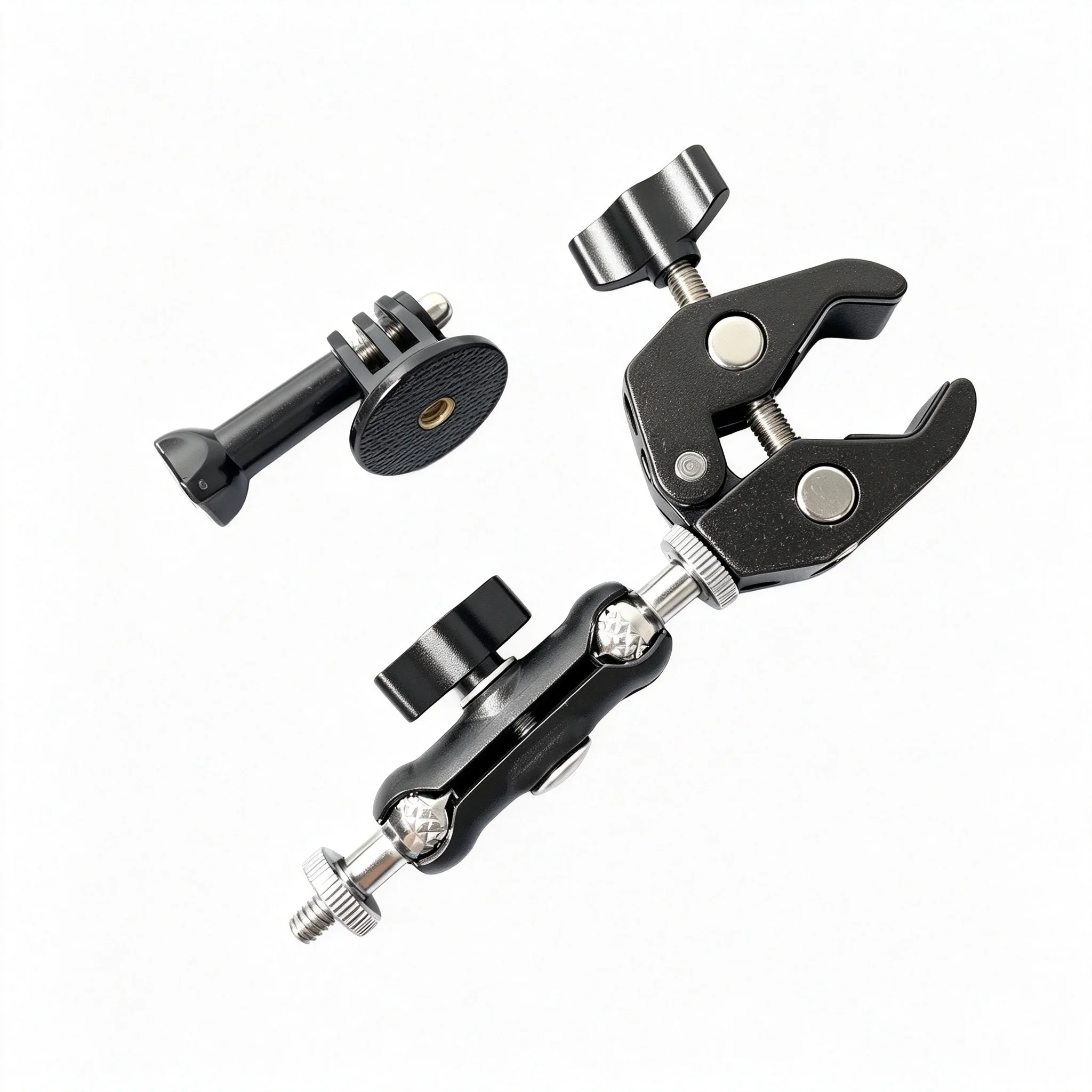 Camera Metal Super Clamp with Double Ball Head Magic Arm for DSLR Monitor Light Mic Gopro Phone Mount Photography Accessories