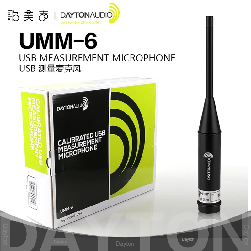 DAYTON UMM-6 Audio Test Microphone Acoustic Testing Instrument for Sound Field Speaker Audio Card US Brand