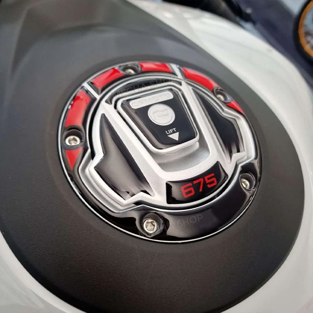 For CFMoto 675 SR-R 675SRR 2025- 675 SRR Accessories Motorcycle Fuel Tank Cap Protection 3D Resin Sticker