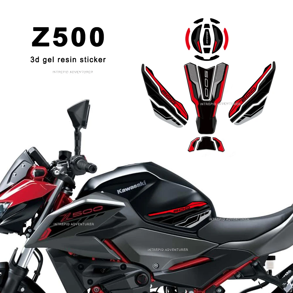 For Z500 Z 500 2024 3D Epoxy Resin Sticker Kit Waterproof Motorcycle fuel tank pad Protective decals