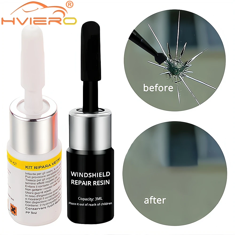 Car Windshield Cracked Repair Tools DIY Window Phone Screen Kit Curing Glue Auto Glass Scratch Crack Restores Accessories Clean