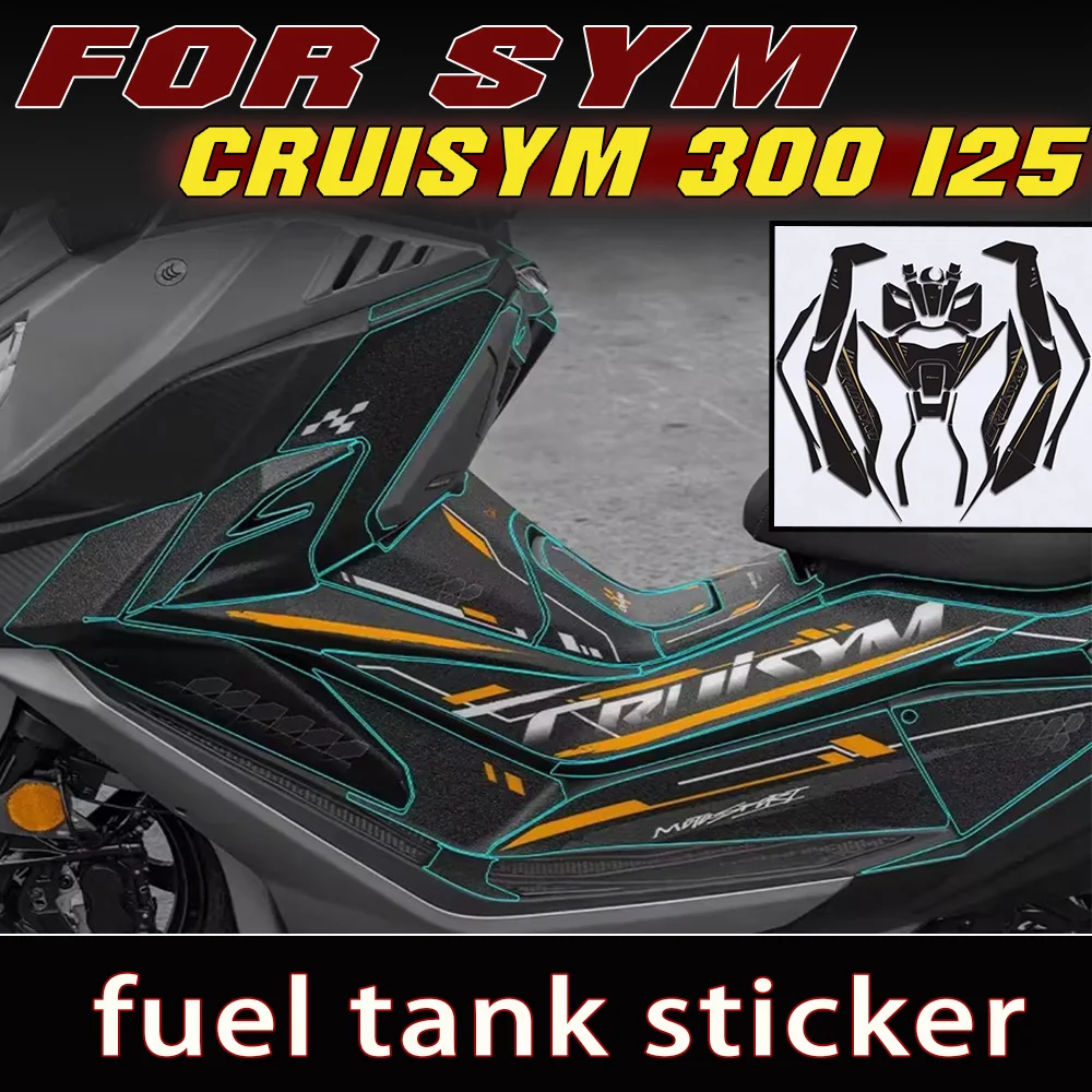 Anti-Wear Fuel Tank Protective Sticker Anti-Scratch Body Armor Film Modified Accessories For SYM CRUISYM 300 125