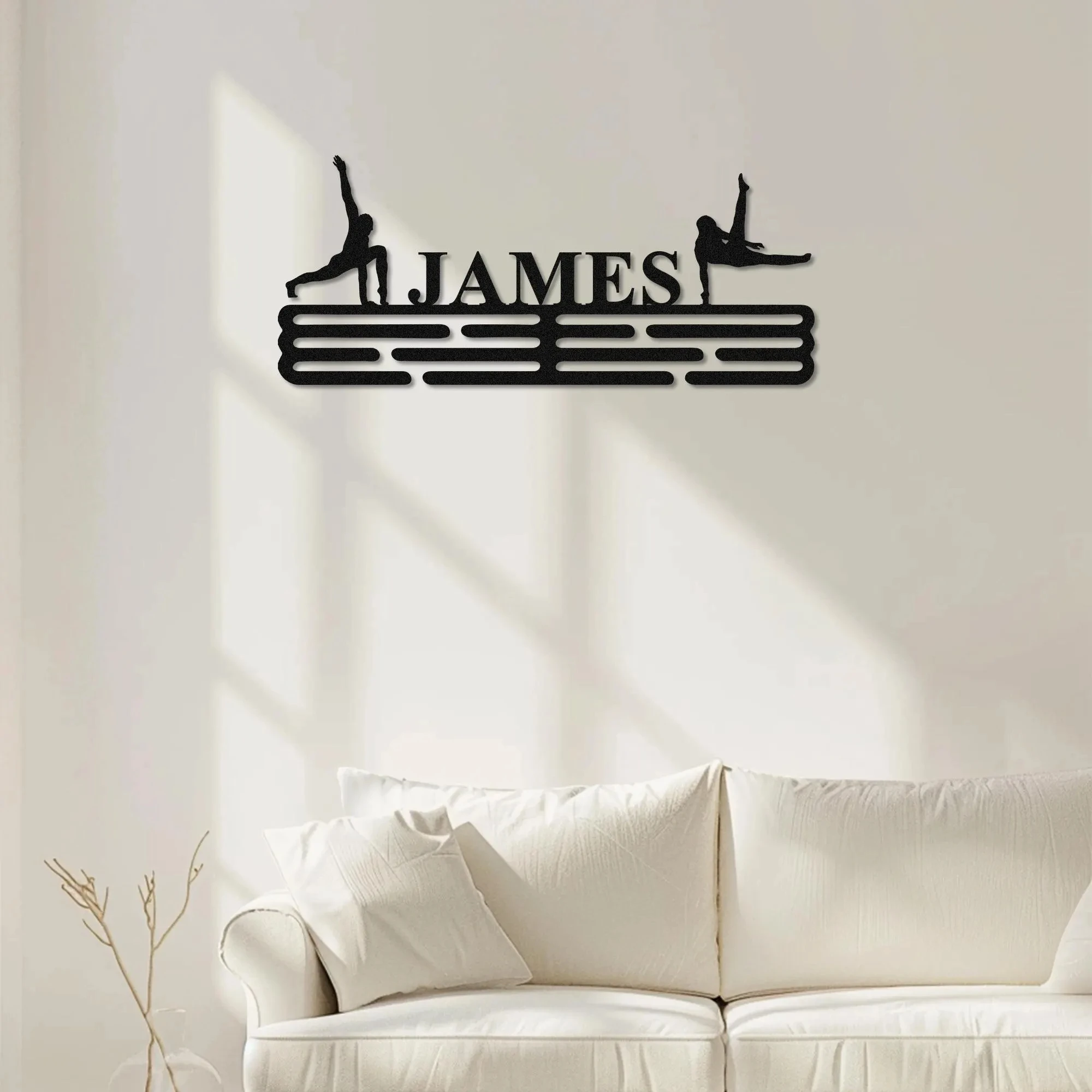 Custom Gymnastics Medal Holder Personalized Gymnast Medal Hanger 12 Rungs for medals Ribbons Gymnast Medal Display Awards Kid