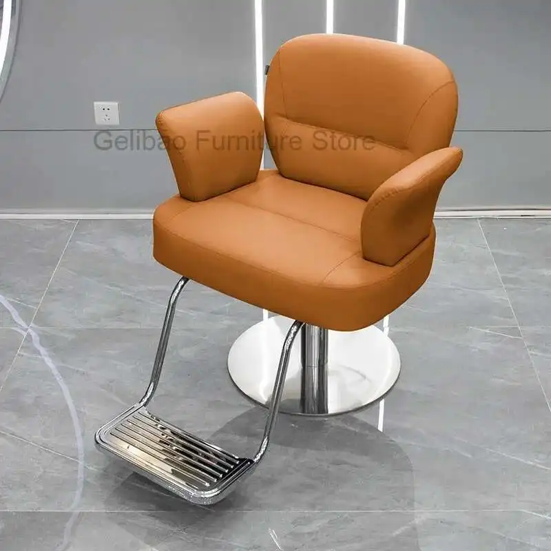 

Professional Barber Armchairs Shampoo Chair Tilted Braiding Hair Salon Cosmetic Saloon Vintage Chairs Swivel Vanity Beauty Nail