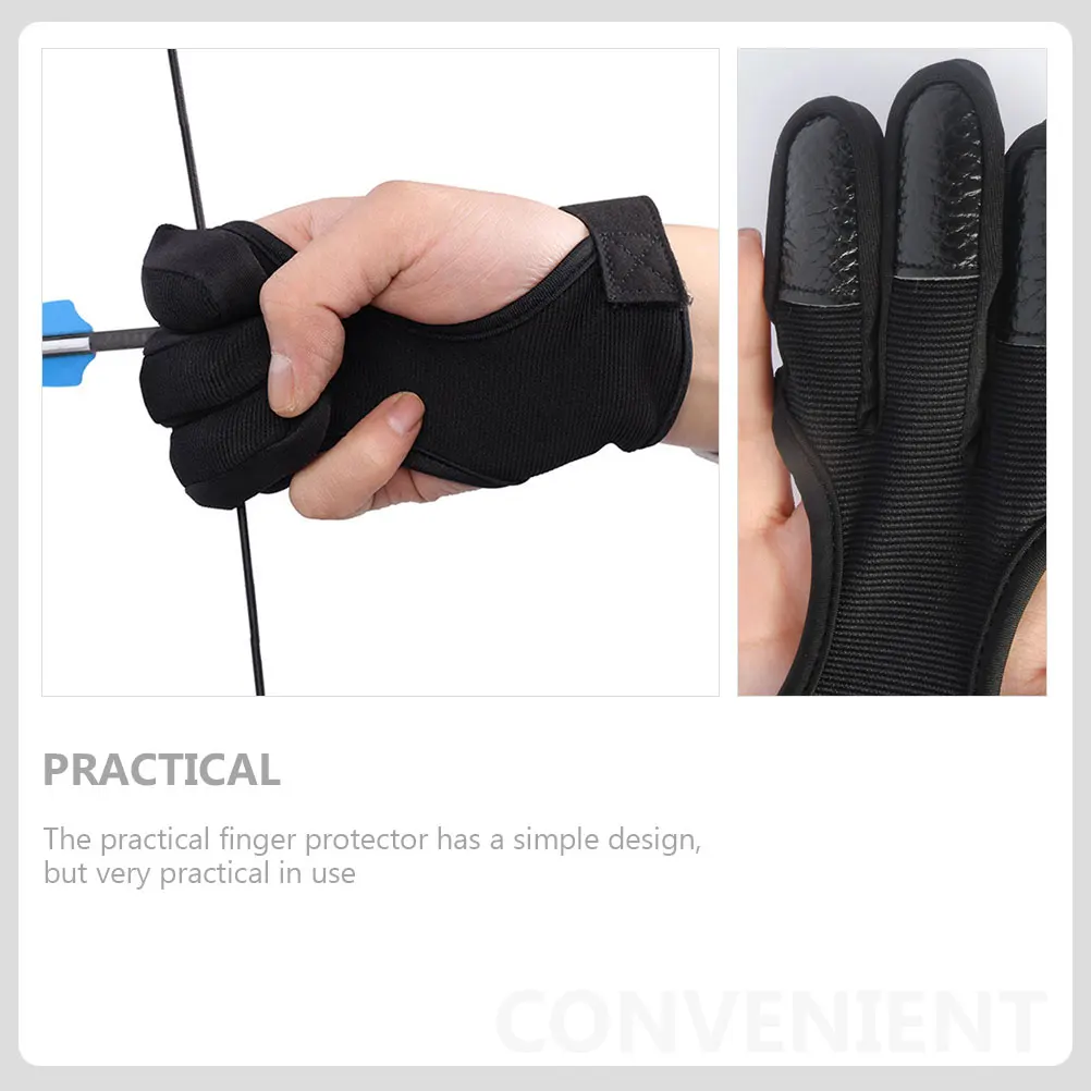 

Archery Wrist Gloves Finger Protector Adjustable Shooting Glove Adjustable Shooting Accessory Portable Hunting Equipment