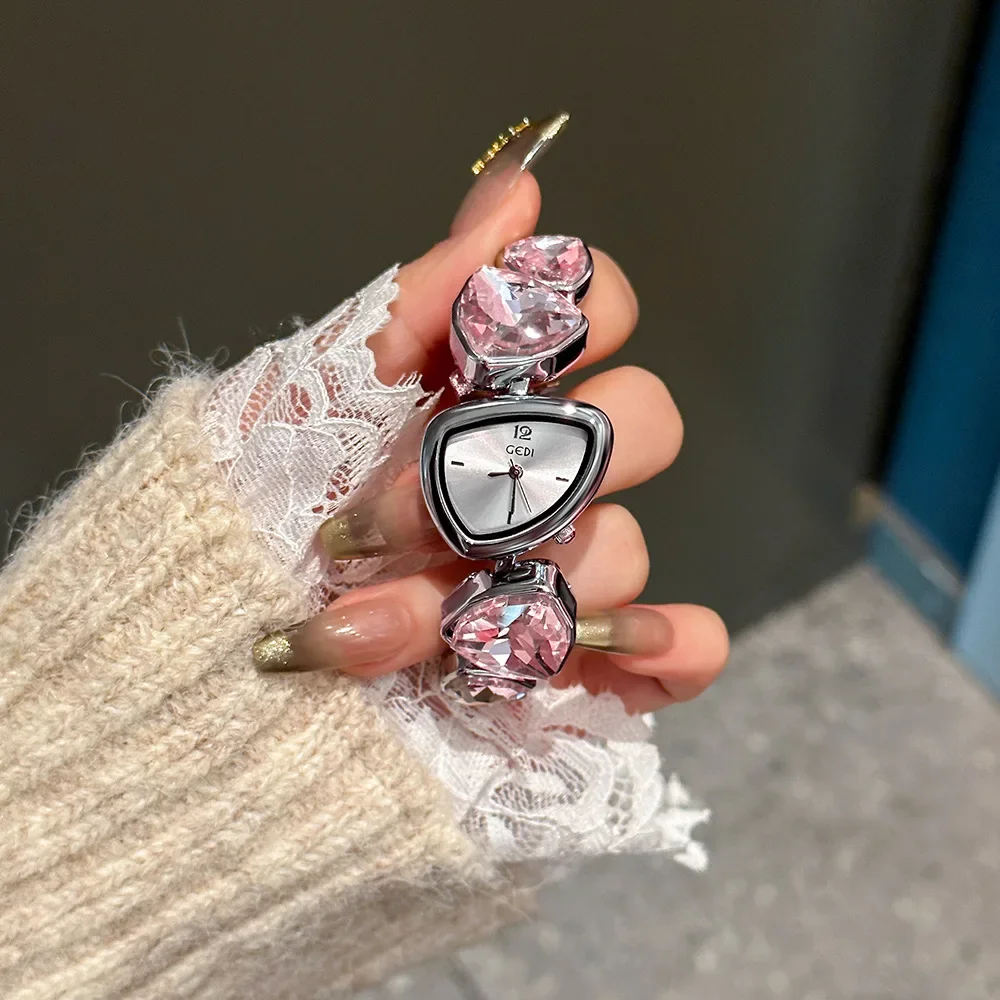 Women Watch Brand High Beauty Luxury Crystal Diamond Metal irregularity Bracelet Waterproof Diamond Female Fashion Clock Watches