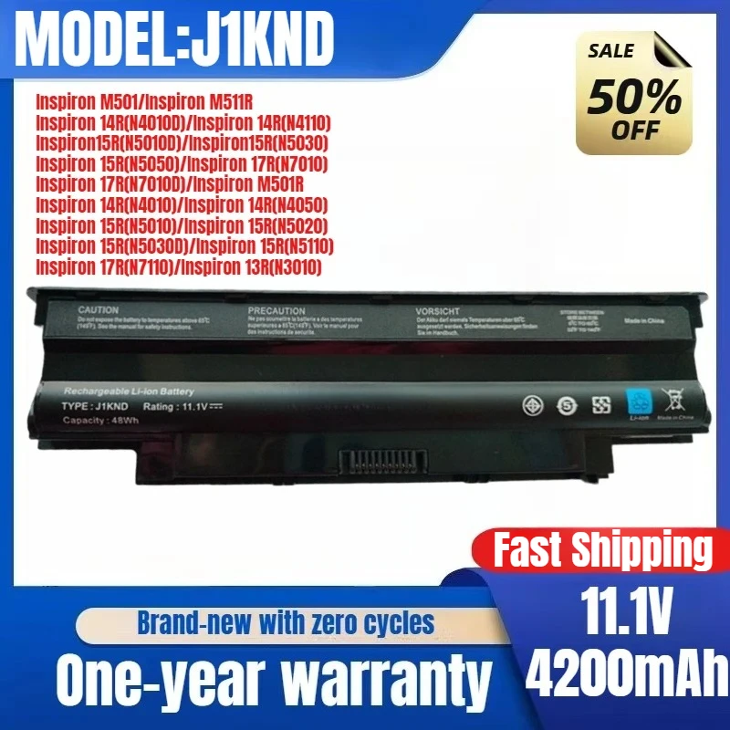 For Dell N4010 N4050 N5010 J1KND N3010 N5110 N7010 Laptop Battery Replacement Battery Original  Low Price