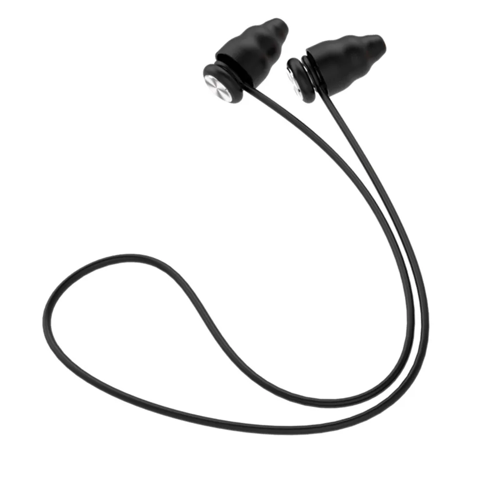 1Set Black Bullet Silicone Earplugs High-Fidelity Noise Cancelling Reusable Ergonomic Design for Sleeping Studying Working